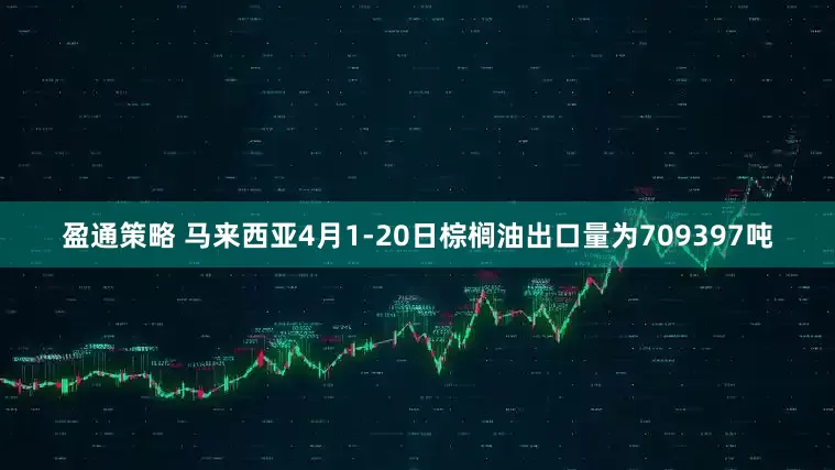 盈通策略 马来西亚4月1-20日棕榈油出口量为709397吨